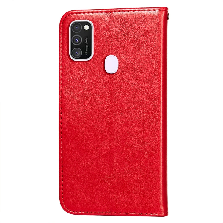 For Samsung Galaxy M30s / M21 Flower Vine Embossing Pattern Horizontal Flip Leather Case with Card Slot & Holder & Wallet & Lanyard