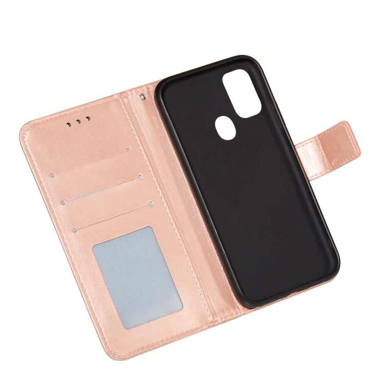 For Samsung Galaxy M30s / M21 Flower Vine Embossing Pattern Horizontal Flip Leather Case with Card Slot & Holder & Wallet & Lanyard