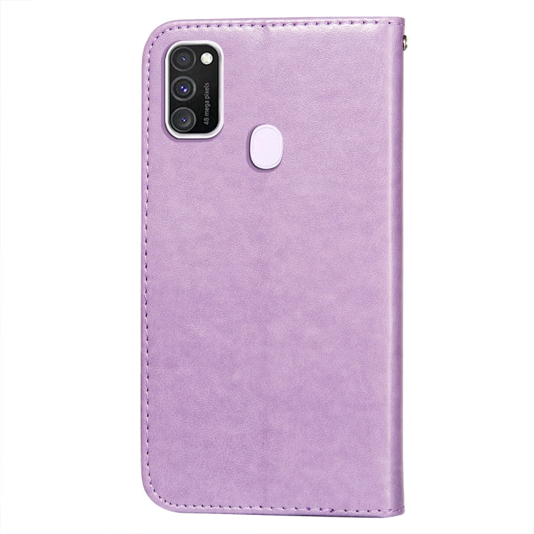 For Samsung Galaxy M30s / M21 Flower Vine Embossing Pattern Horizontal Flip Leather Case with Card Slot & Holder & Wallet & Lanyard