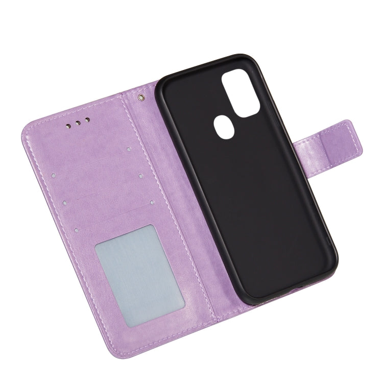 For Samsung Galaxy M30s / M21 Flower Vine Embossing Pattern Horizontal Flip Leather Case with Card Slot & Holder & Wallet & Lanyard