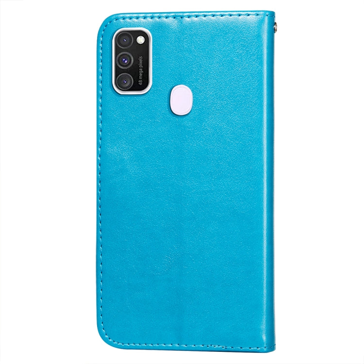 For Samsung Galaxy M30s / M21 Flower Vine Embossing Pattern Horizontal Flip Leather Case with Card Slot & Holder & Wallet & Lanyard