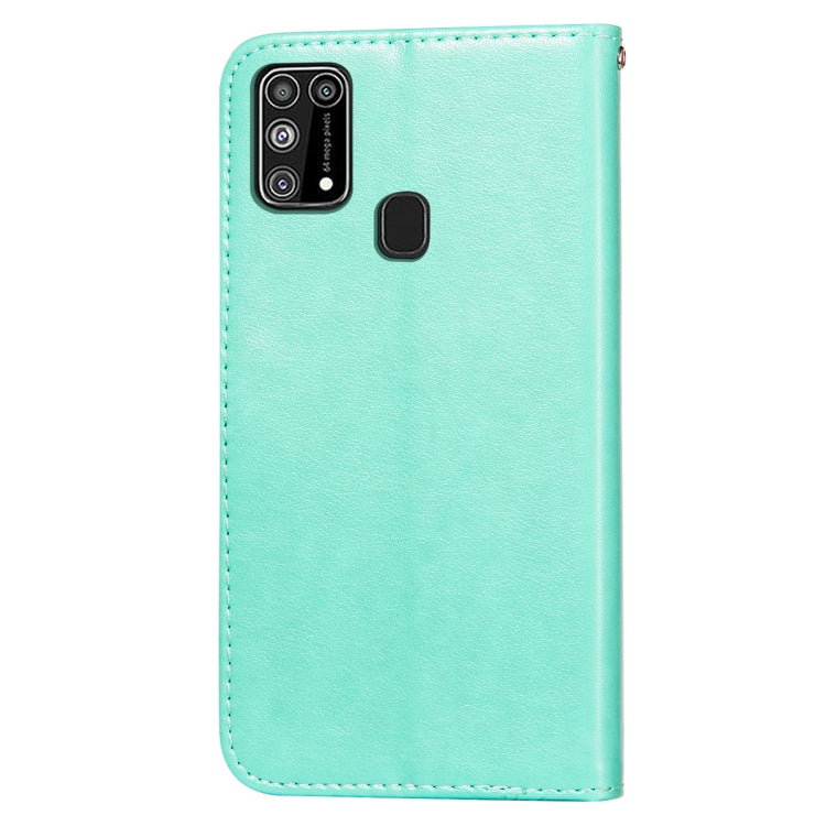 For Samsung Galaxy M31 Flower Vine Embossing Pattern Horizontal Flip Leather Case with Card Slot & Holder & Wallet & Lanyard