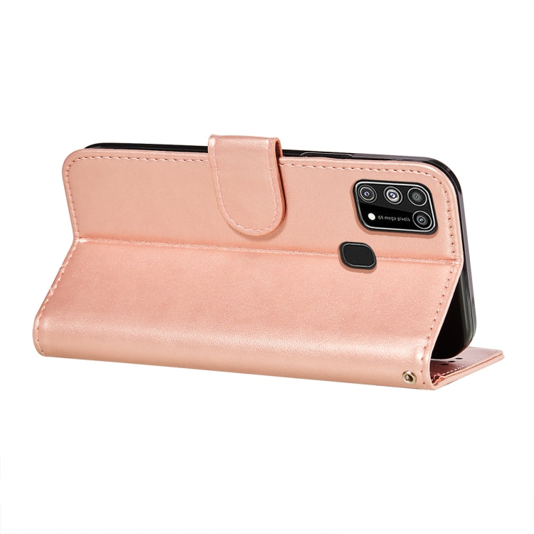 For Samsung Galaxy M31 Flower Vine Embossing Pattern Horizontal Flip Leather Case with Card Slot & Holder & Wallet & Lanyard
