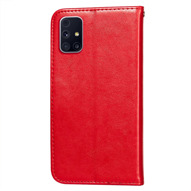 For Samsung Galaxy M31s Flower Vine Embossing Pattern Horizontal Flip Leather Case with Card Slot & Holder & Wallet & Lanyard