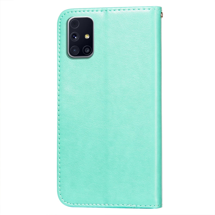 For Samsung Galaxy M31s Flower Vine Embossing Pattern Horizontal Flip Leather Case with Card Slot & Holder & Wallet & Lanyard