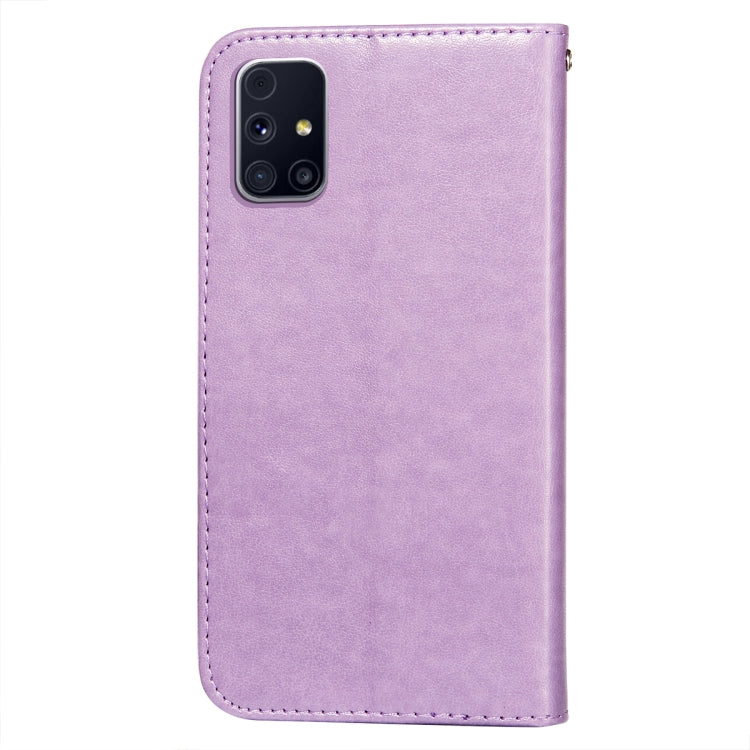For Samsung Galaxy M31s Flower Vine Embossing Pattern Horizontal Flip Leather Case with Card Slot & Holder & Wallet & Lanyard