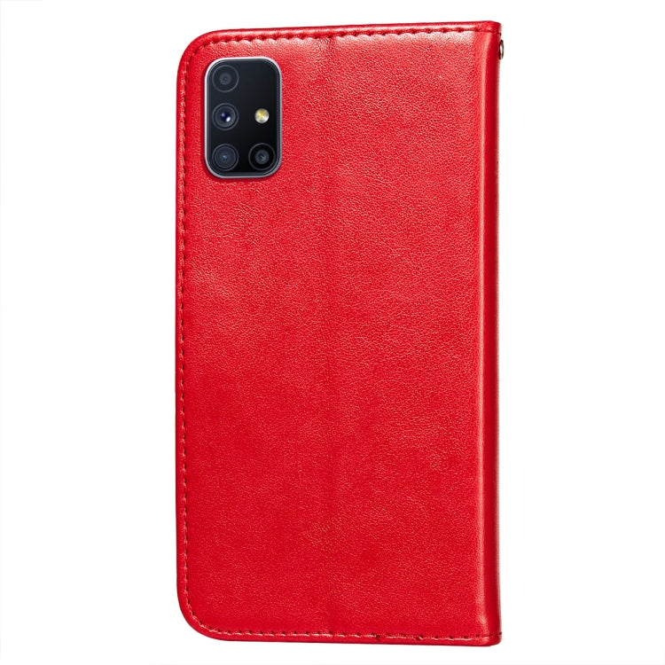 For Samsung Galaxy M51 (Side Fingerprint) Flower Vine Embossing Pattern Horizontal Flip Leather Case with Card Slot & Holder & Wallet & Lanyard