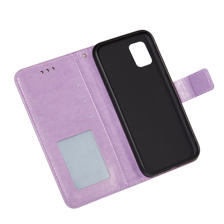 For Samsung Galaxy M51 (Side Fingerprint) Flower Vine Embossing Pattern Horizontal Flip Leather Case with Card Slot & Holder & Wallet & Lanyard