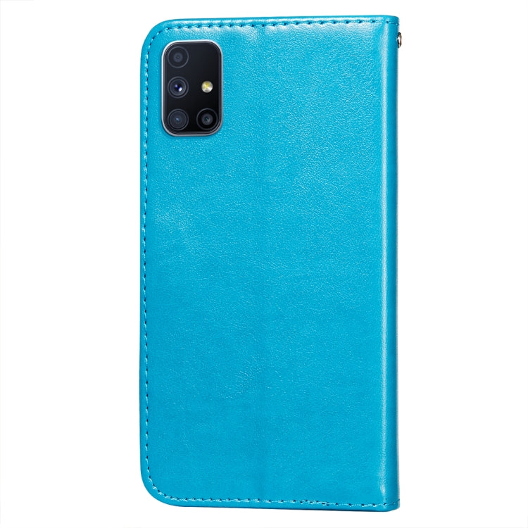 For Samsung Galaxy M51 (Side Fingerprint) Flower Vine Embossing Pattern Horizontal Flip Leather Case with Card Slot & Holder & Wallet & Lanyard