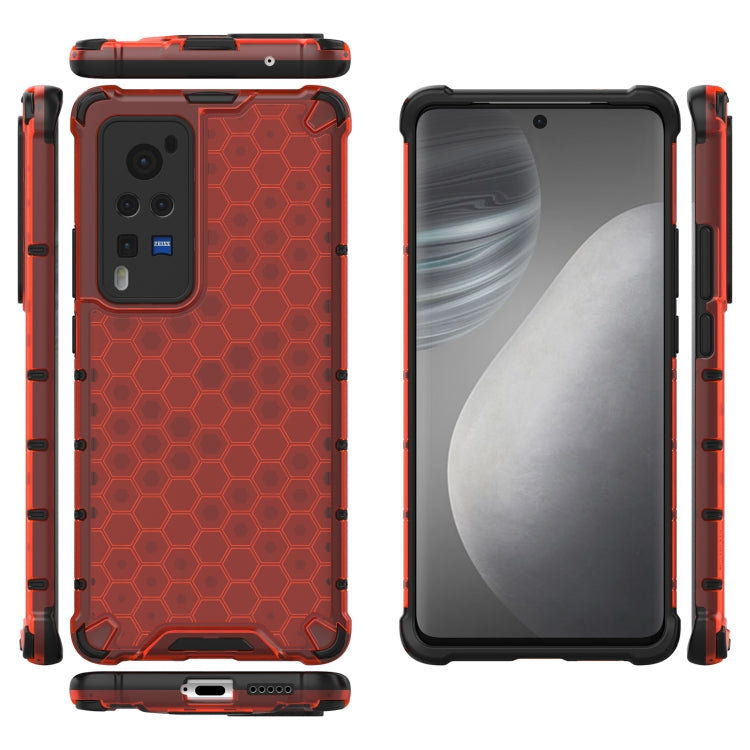 For vivo X60 Shockproof Honeycomb PC + TPU Protective Case