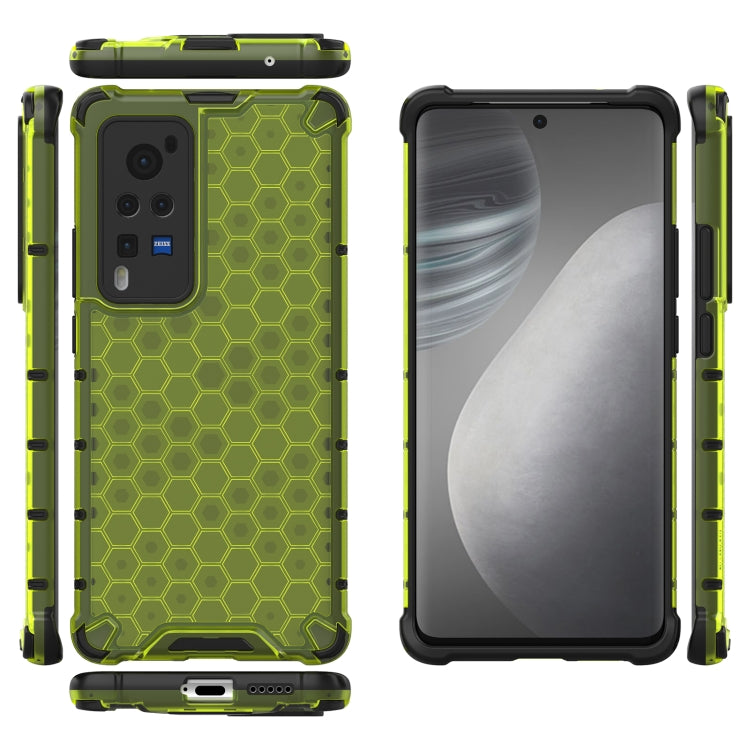 For vivo X60 Shockproof Honeycomb PC + TPU Protective Case