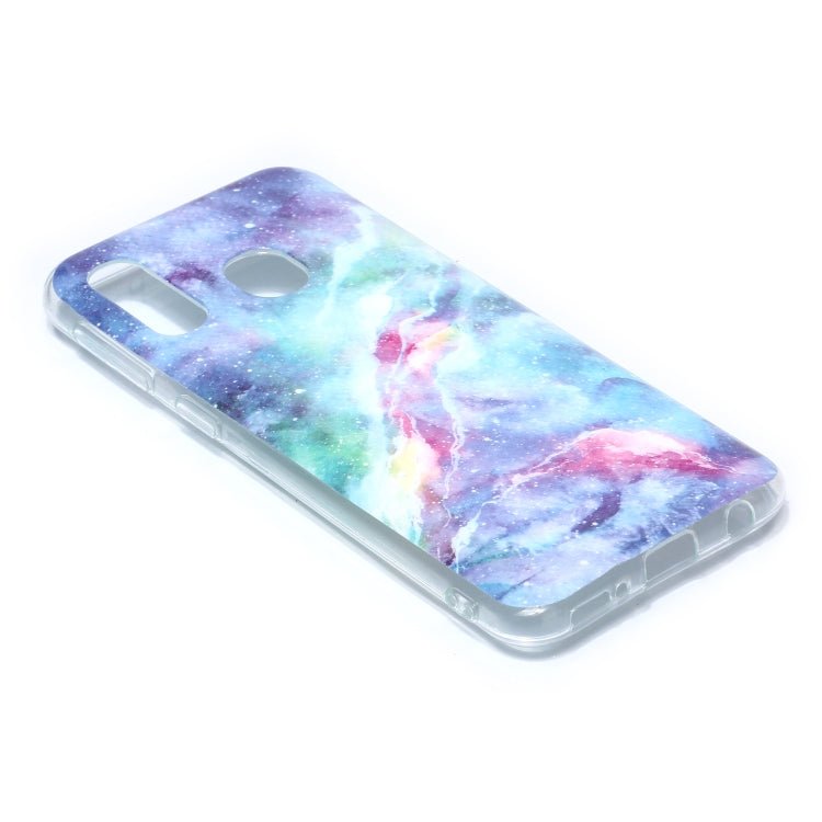 For Galaxy A40 Coloured Drawing Pattern IMD Workmanship Soft TPU Protective Case