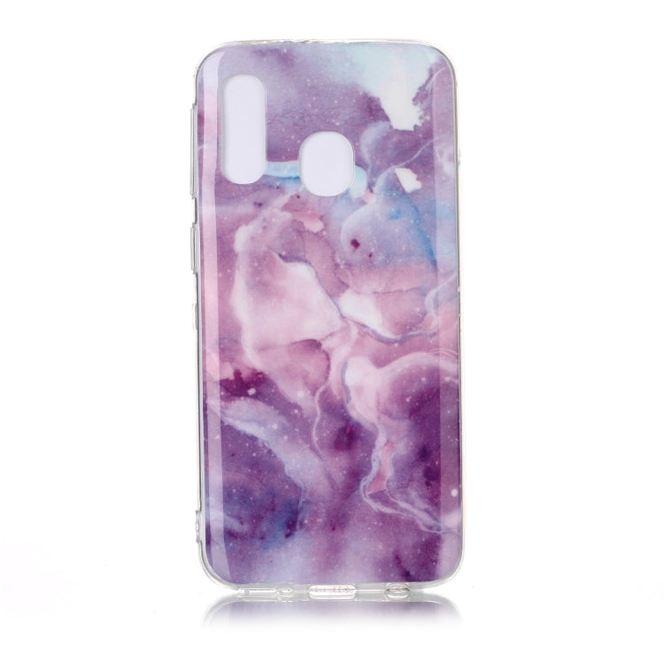 For Galaxy A40 Coloured Drawing Pattern IMD Workmanship Soft TPU Protective Case