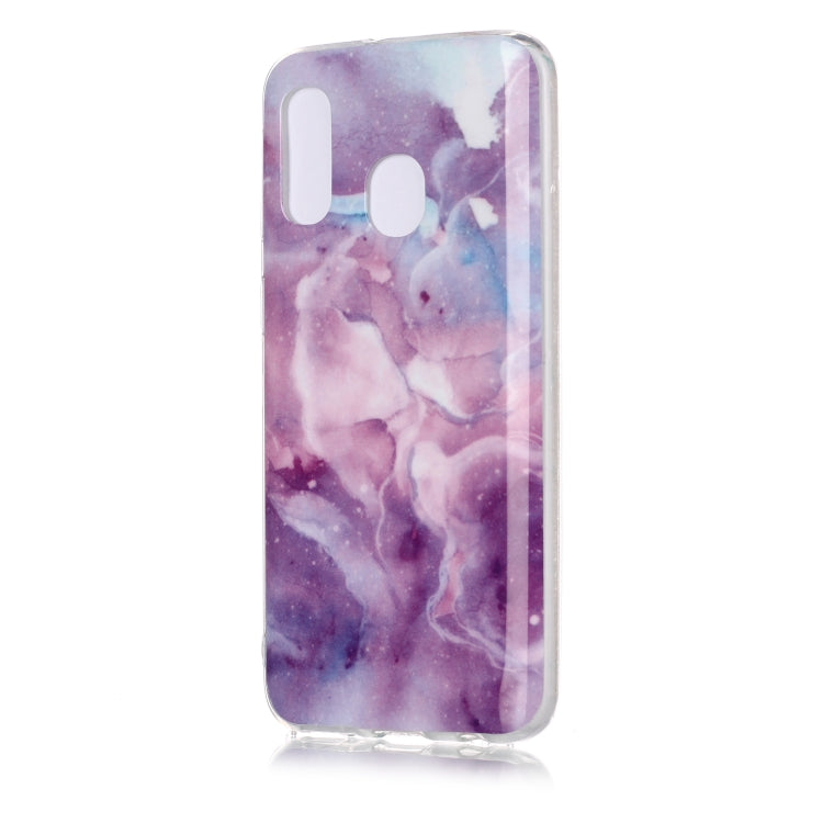 For Galaxy A40 Coloured Drawing Pattern IMD Workmanship Soft TPU Protective Case