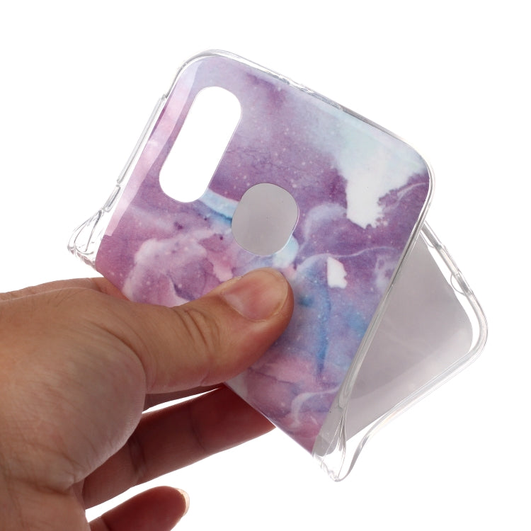 For Galaxy A40 Coloured Drawing Pattern IMD Workmanship Soft TPU Protective Case