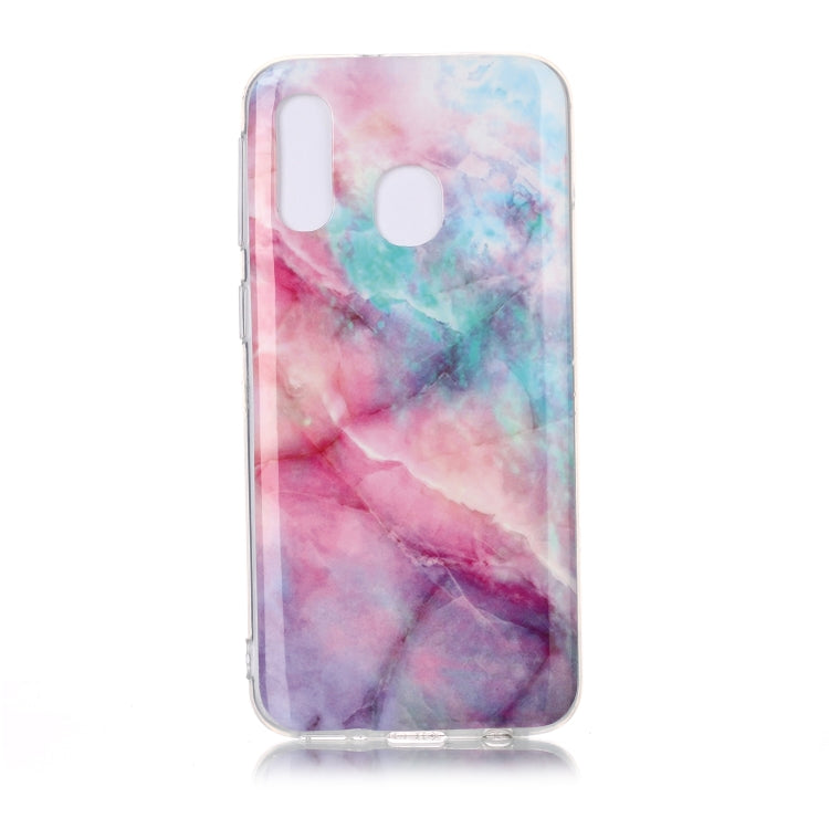 For Galaxy A40 Coloured Drawing Pattern IMD Workmanship Soft TPU Protective Case