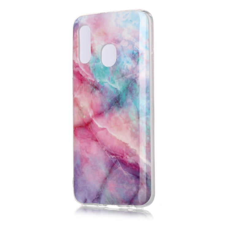 For Galaxy A40 Coloured Drawing Pattern IMD Workmanship Soft TPU Protective Case