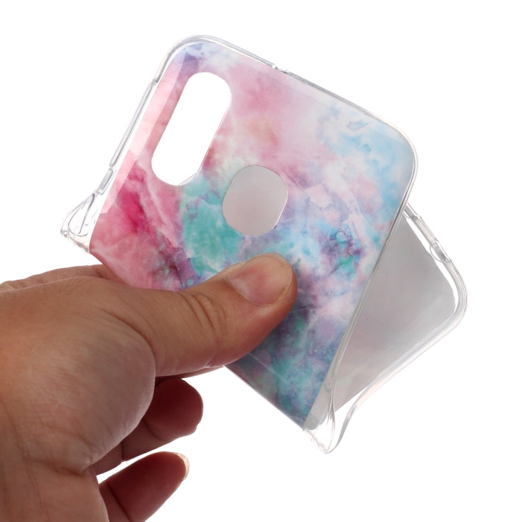 For Galaxy A40 Coloured Drawing Pattern IMD Workmanship Soft TPU Protective Case