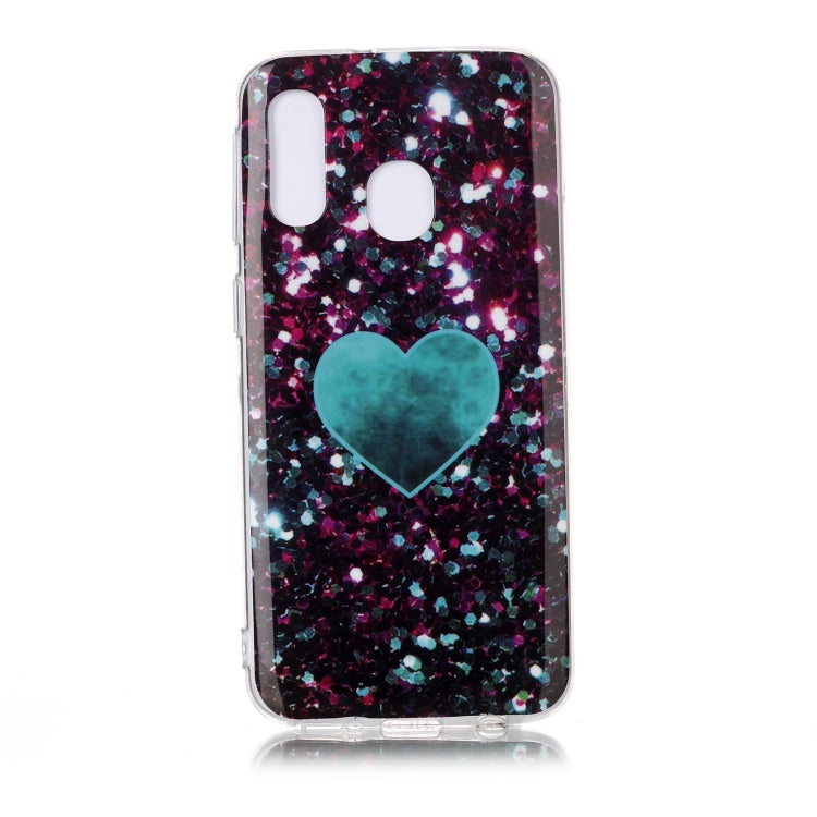 For Galaxy A40 Coloured Drawing Pattern IMD Workmanship Soft TPU Protective Case