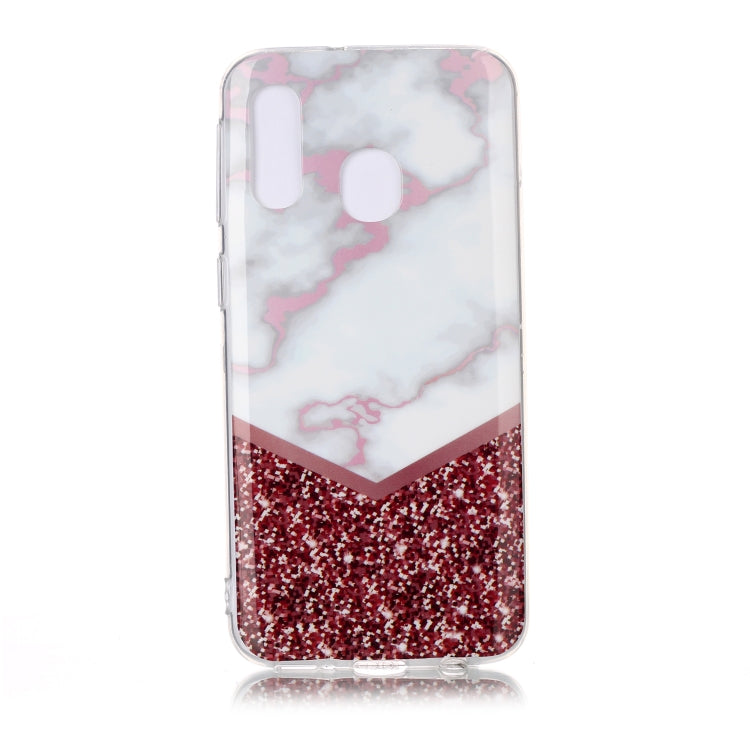 For Galaxy A40 Coloured Drawing Pattern IMD Workmanship Soft TPU Protective Case