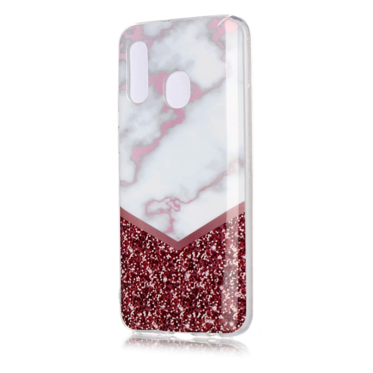 For Galaxy A40 Coloured Drawing Pattern IMD Workmanship Soft TPU Protective Case