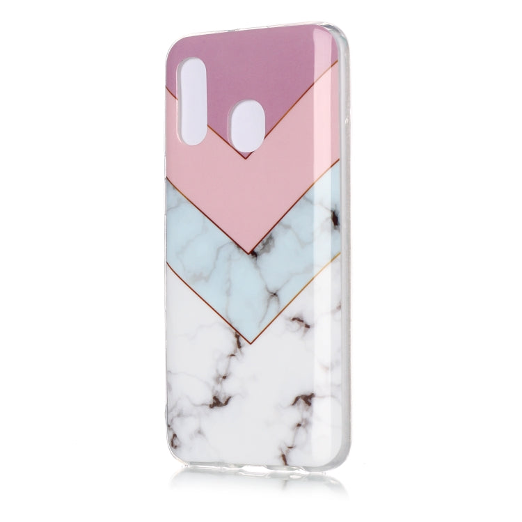 For Galaxy A40 Coloured Drawing Pattern IMD Workmanship Soft TPU Protective Case