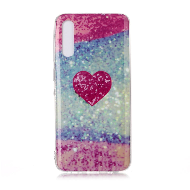 For Galaxy A50 Coloured Drawing Pattern IMD Workmanship Soft TPU Protective Case