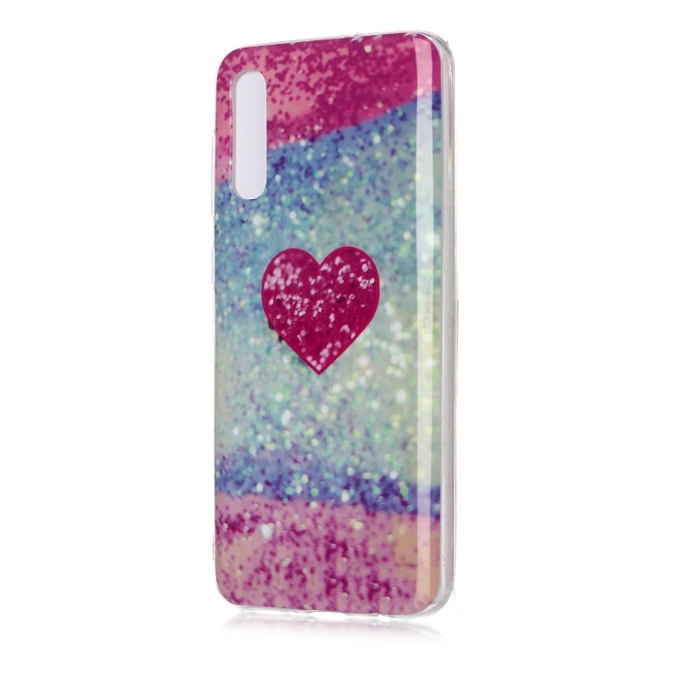 For Galaxy A50 Coloured Drawing Pattern IMD Workmanship Soft TPU Protective Case