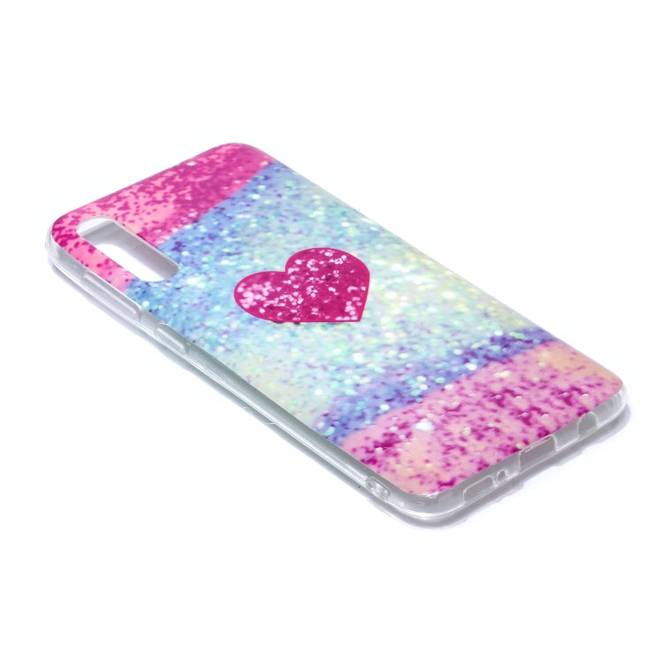 For Galaxy A50 Coloured Drawing Pattern IMD Workmanship Soft TPU Protective Case