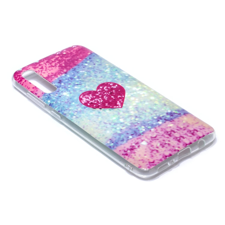 For Galaxy A70 Coloured Drawing Pattern IMD Workmanship Soft TPU Protective Case