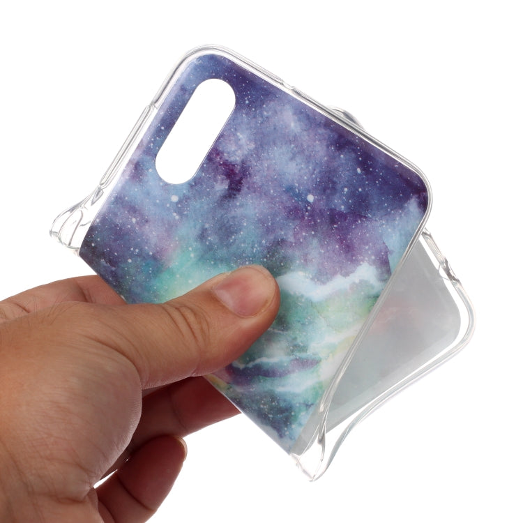 For Galaxy M10 Coloured Drawing Pattern IMD Workmanship Soft TPU Protective Case