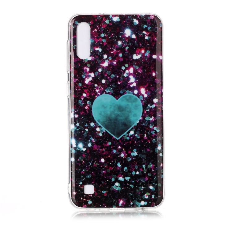 For Galaxy M10 Coloured Drawing Pattern IMD Workmanship Soft TPU Protective Case