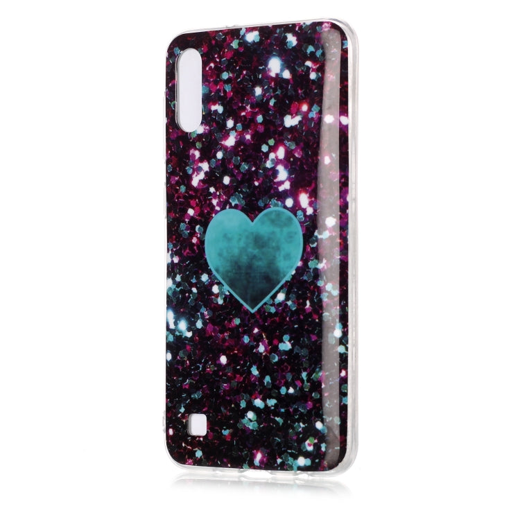 For Galaxy M10 Coloured Drawing Pattern IMD Workmanship Soft TPU Protective Case