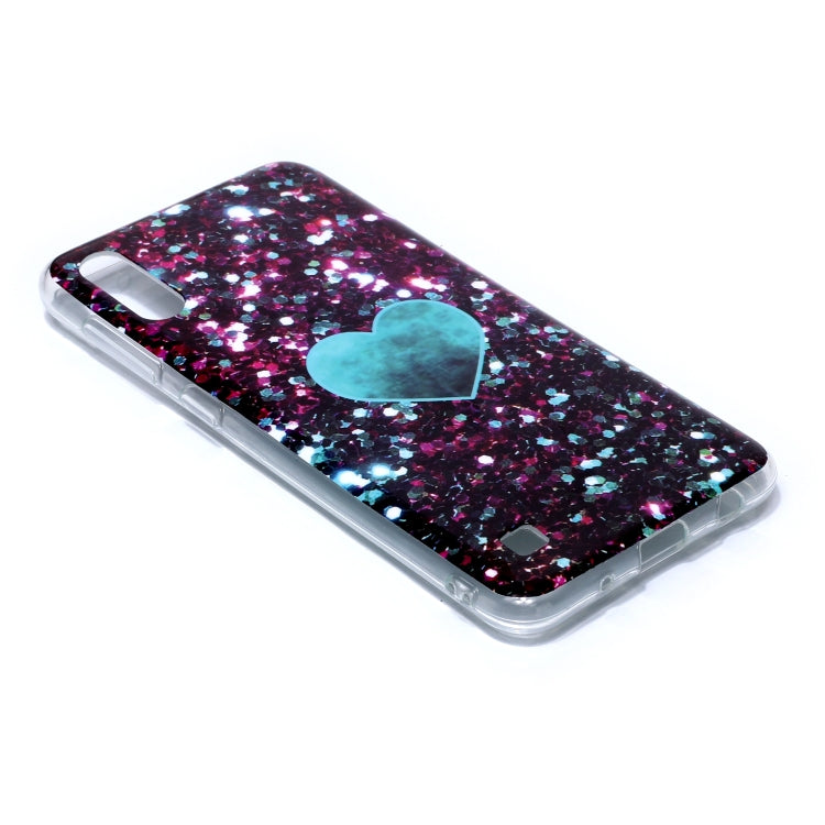 For Galaxy M10 Coloured Drawing Pattern IMD Workmanship Soft TPU Protective Case