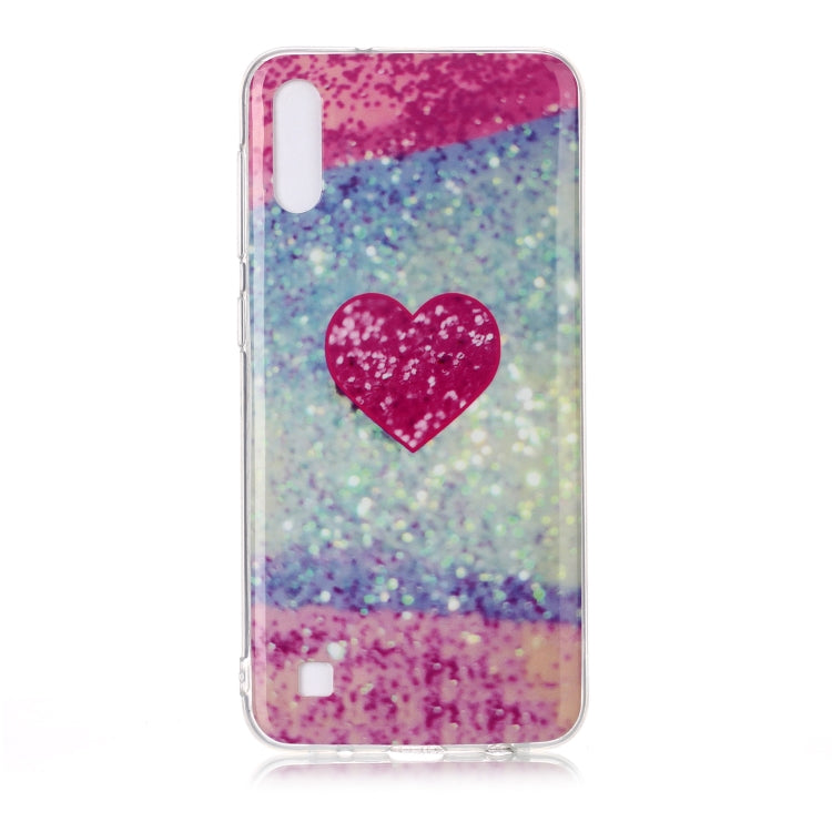 For Galaxy M10 Coloured Drawing Pattern IMD Workmanship Soft TPU Protective Case
