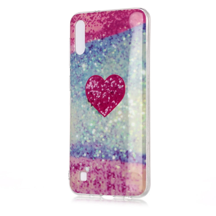 For Galaxy M10 Coloured Drawing Pattern IMD Workmanship Soft TPU Protective Case