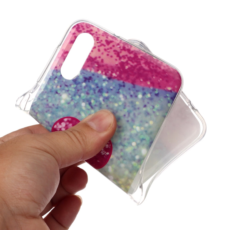 For Galaxy M10 Coloured Drawing Pattern IMD Workmanship Soft TPU Protective Case