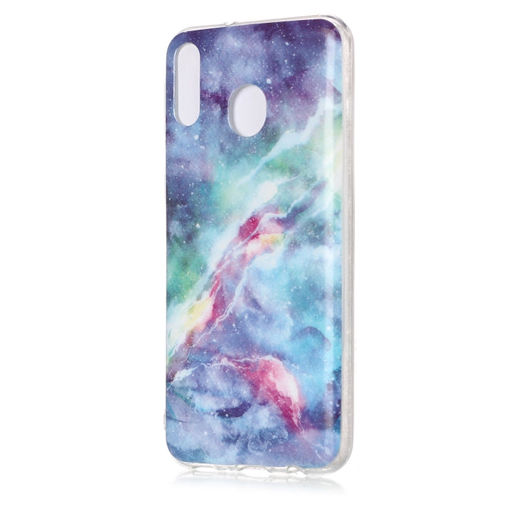 For Galaxy M20 Coloured Drawing Pattern IMD Workmanship Soft TPU Protective Case