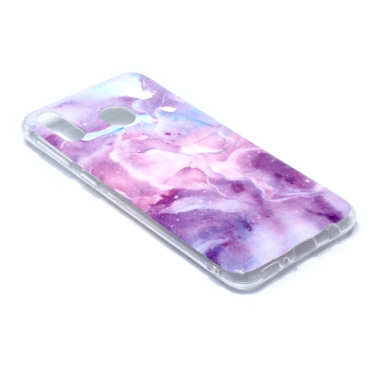 For Galaxy M20 Coloured Drawing Pattern IMD Workmanship Soft TPU Protective Case