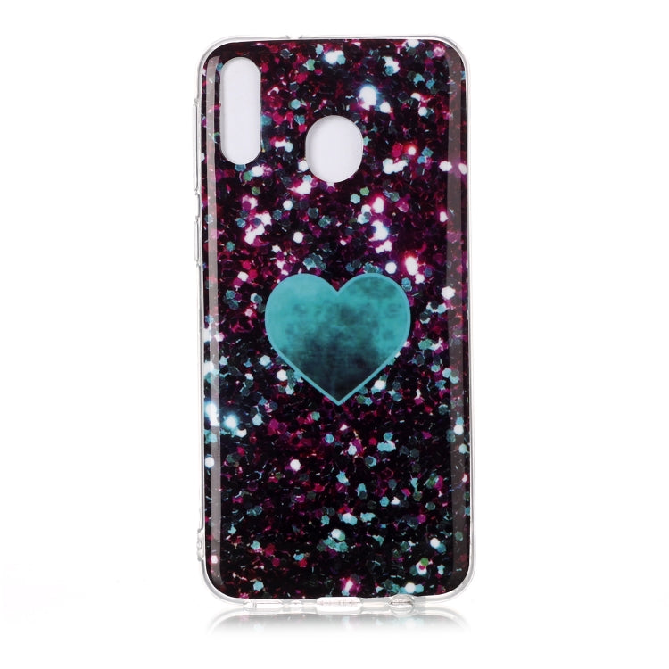 For Galaxy M20 Coloured Drawing Pattern IMD Workmanship Soft TPU Protective Case