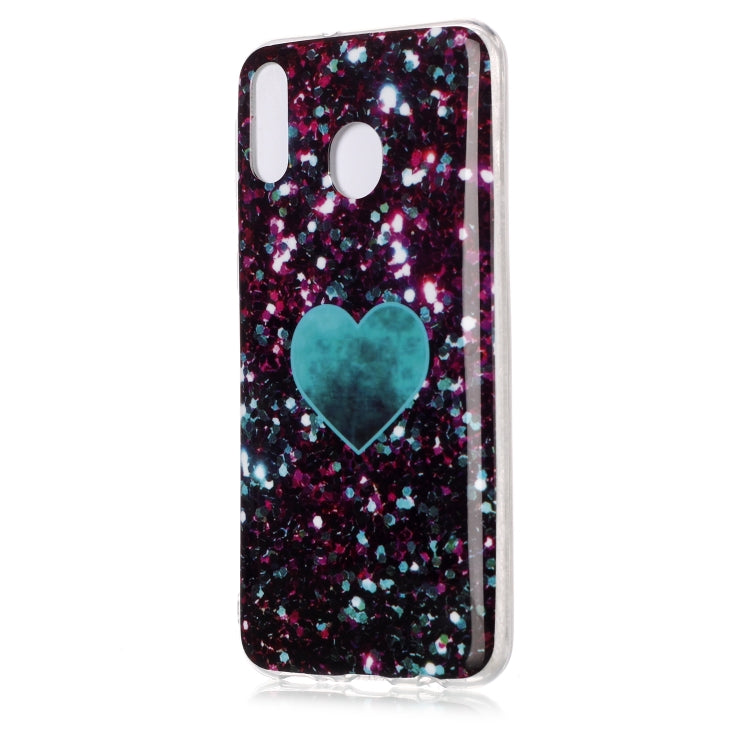 For Galaxy M20 Coloured Drawing Pattern IMD Workmanship Soft TPU Protective Case