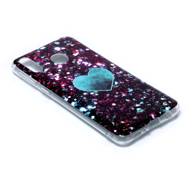 For Galaxy M20 Coloured Drawing Pattern IMD Workmanship Soft TPU Protective Case