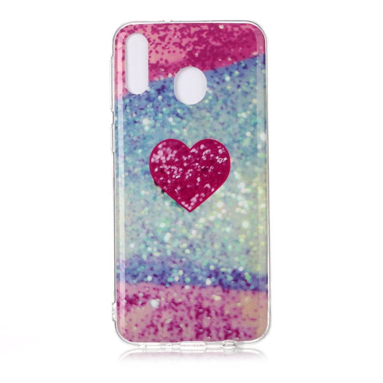 For Galaxy M20 Coloured Drawing Pattern IMD Workmanship Soft TPU Protective Case