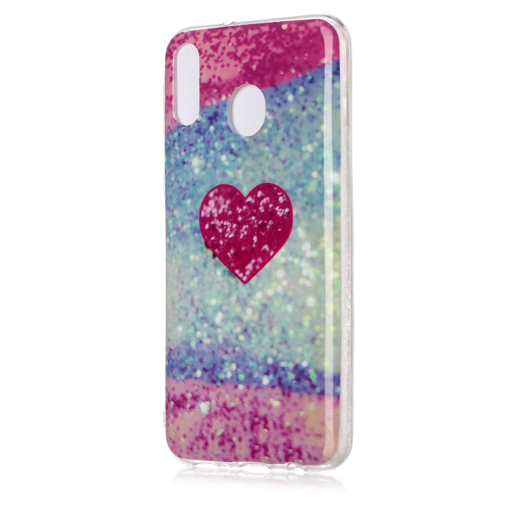 For Galaxy M20 Coloured Drawing Pattern IMD Workmanship Soft TPU Protective Case