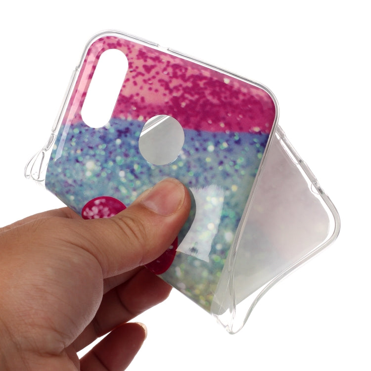 For Galaxy M20 Coloured Drawing Pattern IMD Workmanship Soft TPU Protective Case