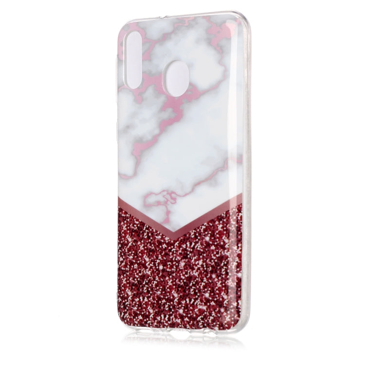 For Galaxy M20 Coloured Drawing Pattern IMD Workmanship Soft TPU Protective Case