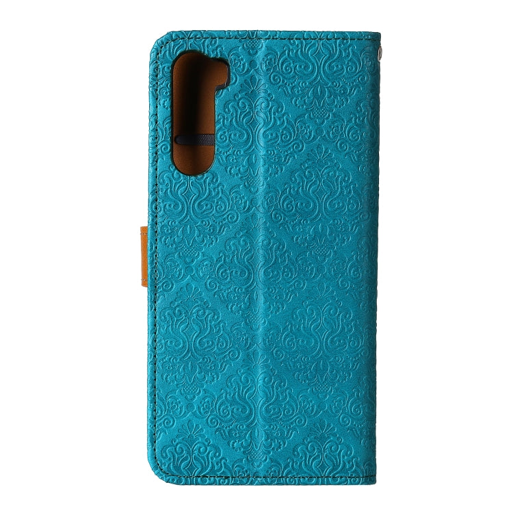 For OPPO Realme 6 European Floral Embossed Copper Buckle Horizontal Flip PU Leather Case with Holder & Card Slots & Wallet & Photo Frame