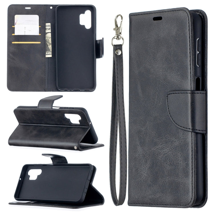 For Samsung Galaxy A32 5G Retro Lambskin Texture Pure Color Horizontal Flip PU Leather Case with Holder & Card Slots & Wallet & Lanyard