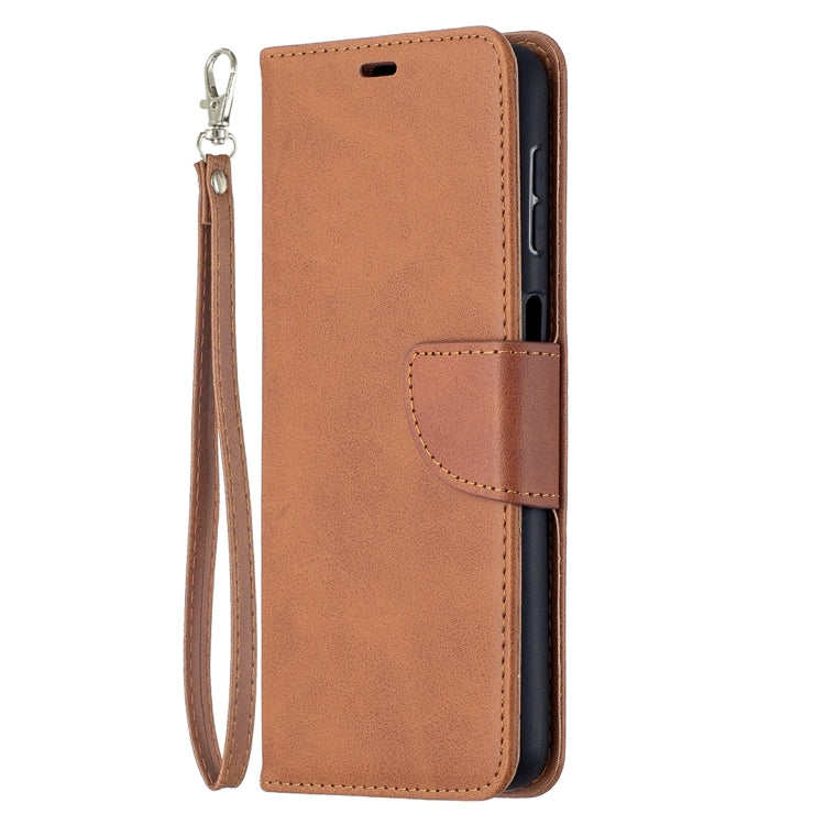 For Samsung Galaxy A32 5G Retro Lambskin Texture Pure Color Horizontal Flip PU Leather Case with Holder & Card Slots & Wallet & Lanyard