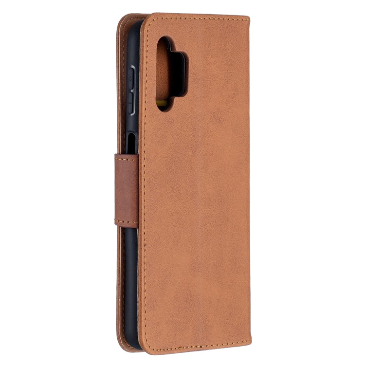 For Samsung Galaxy A32 5G Retro Lambskin Texture Pure Color Horizontal Flip PU Leather Case with Holder & Card Slots & Wallet & Lanyard